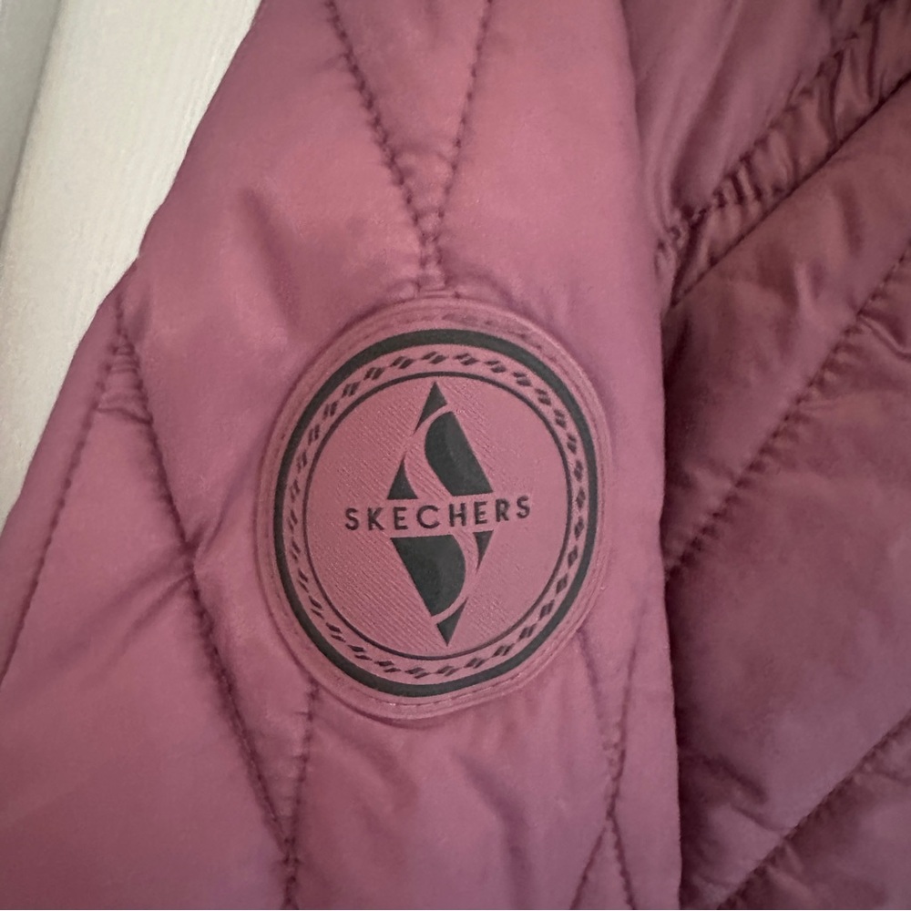 Sketchers Women's Quilted Jacket - Mauve - Sz Medium - Picture 6 of 12